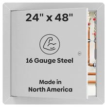 Best 24" x 48" Drywall Access Panel for Wall & Ceiling - Universal Flush Steel Access Door with Exposed Flange, 16-Gauge Steel, White Powder Coat, LEED Ready for Plumbing, HVAC & Electrical, BA-UAP
