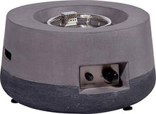 dobar Round Lava Lava Stone, Propane Gas Flame Oven, Outdoor Magnesium Fire Bowl, 60 x 60 x 30 cm, Grey