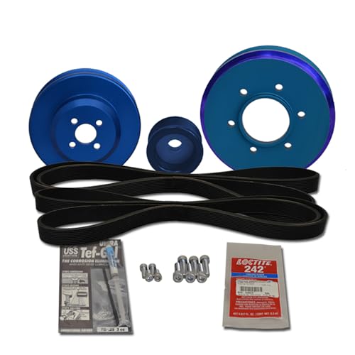 Balmar Ballard Commercial Industries, Inc. 48YSP4JHB Pulley Kit Yanmar 4jh4-hte -te -dt, Blue/Black