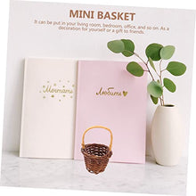 20pcs Pot Farmhouse Picnic Easter Woven Houseware Rustic DIY Chocolate Weaving Serving Micro Mini Center Shaped Flower Landscape Treats Plant with Natural Handmade Dessert (Assorted Colorx3pcs