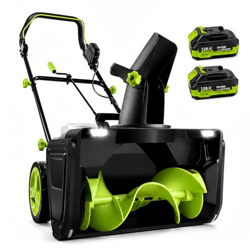 SHUMIAO Electric Snow Blower 40V, 20-Inch Clearing Width, Dual LED Lights