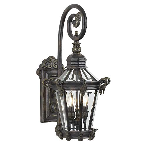 Minka Lavery 8931-95 2 Light Outdoor Wall Mount Heritage with Gold Highlights