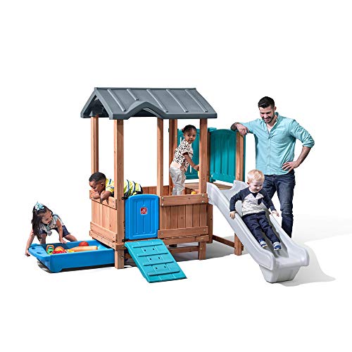 Step2 Woodland Adventure Playhouse & Slide Brown