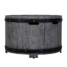 Product Faux Wood Grain Gas Fire Pit Table, Create A Wild Joy Resort On Your Patio with This Fire Pit Table, Antique Black