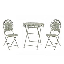 Folding Tables and Chairs, Outdoor Wrought Iron Coffee Table, European Retro Balcony/Terrace/Garden Portable Small Round Table