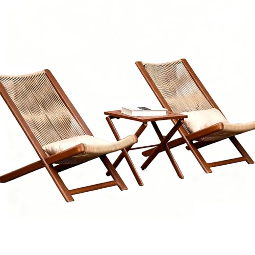 Apk i bc Modern Patio Chair, Outdoor Lounge Chair, Waterproof and Durable, Easily Movable, Suitable for Indoor and Outdoor Relaxation.(Dark,80 * 49 * 74 cm)