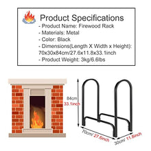 DJVHSRI Firewood Rack Firewood Racks Metal Firewood Storage, Floor-Standing Rust-Resistant Logs Storage Stand for Outdoor Tool Shed Balcony Deck Patio, Assembly Required,