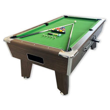 SIMBASHOPPING USA 7FT Coin Operated Pool Table Green - Competition Green, Brown