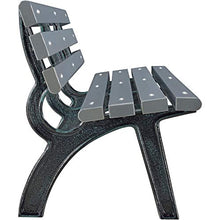 Global Industrial 72" L Plastic Park Bench with Backrest Grey