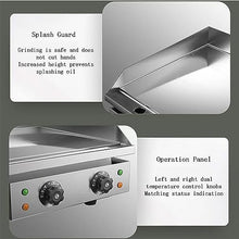 RUYICZB 29" Electric Grill Commercial Countertop Griddle Flat Top Grill Hot Plate Dual Temperature Control Non-Stick Stainless Steel Teppanyaki Grill for BBQ Restaurant Kitchen, 4400W
