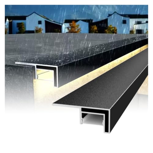 ERRULAN Cuttable Aluminum Rain Diverter with Hidden LED Channel