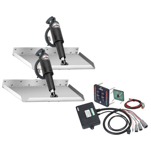 LENCO MARINE 12" x 12" Edgemount Trim Tab Kit with LED Indicator Switch 12V