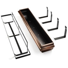 H Potter Window Box, Antique Copper Finish, 48 Inch with Metal Frame