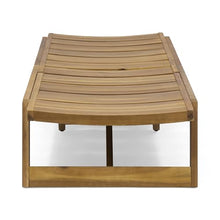 Christopher Knight Home Maki Outdoor Acacia Wood Chaise Lounge Set of 4 Teak Yellow