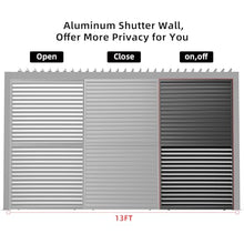 Kaimei Aluminum Louver Grille for Pergola Shade 1/3 Coverage 13FT Black
