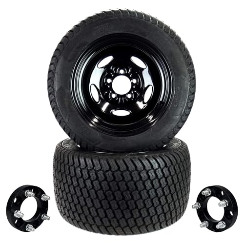 (2) Flat Free Rear Turf Tire Assemblies 24x12.00-12 Compatible With Scag Cheetah II 61" 72" 481850-481851