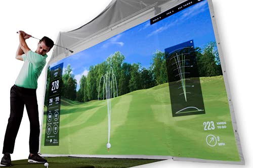 HomeCourse Golf ProScreen 180 Premier Indoor Golf Simulator Enclosure White