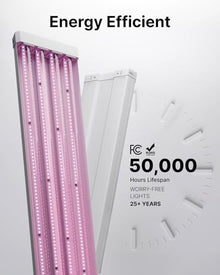 Sunco 6 Pack 4FT Full Spectrum LED Grow Lights, 80W, Super Bright