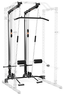 Fitness Reality Cable Cross Over and LAT Pulldown Combo Attachment for Power Cage Grey