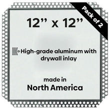 Best 12" x 12" Drywall Inlay Access Panel (Pack of 2) - Flush Aluminum Access Door with 5/8" Drywall Insert, Mud-in Flange, Welded Frame, Removable Hatch, Touch Latches, BA-IVHDF