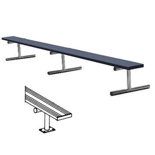 BSN Surface Mount Bench Without Back 21" Dark Green
