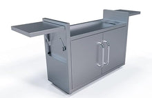 Le Griddle Freestanding Cart for Built-in The Big Texan Gas Griddle, Martials: Stainless Steel, Folding Shelves, Double Door Access and Caster Wheels