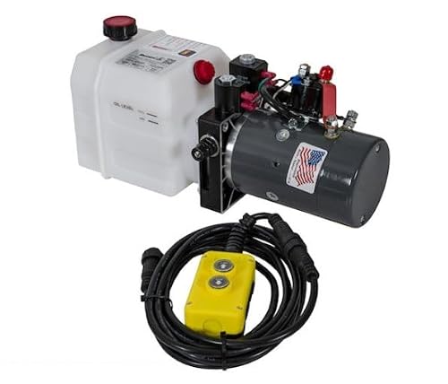 Buyers Products PU642A, 4-Way DC Power Unit-Electric Controls Horizontal 0.75 Gallon Poly Reservoir