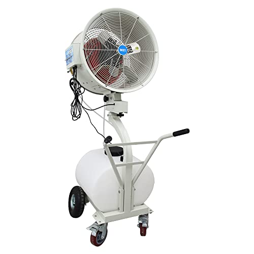 HayWHNKN Oscillating Misting Cooling Spray Fan Industrial Electric Misting Fan Humidification and Watering 560m³/min 60L Water Tank
