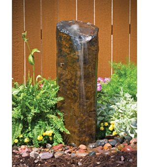 Aquascape Mongolian Basalt Water Fountain Column 24-Inch Brown