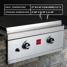 Fuego F27S-Griddle-B-NG F27S-Griddle-B 304SS Griddle Built-in Gas Grill, Stainless Steel