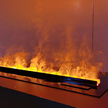 Bedroom Fireplace 3D Simulation Flame Electric Fireplace Recessed Electric Fireplace Stove with Remote Control Home Decorative Fireplace，Metal Panel， Fireplace Heater(L 66.9")