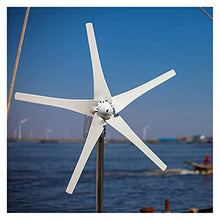 Wind Generator Small Household Portable Low Speed Three Phase Wind Turbine 400W 12V 24V for Home for Marine, RV, Home, Windmill Generator Suit (Color : Hybrid Controller, Specification : 6 Blades