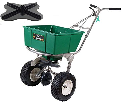 Lesco High Wheel Walk-Behind Fertilizer Spreader with Ultra Plus Impeller Bundle