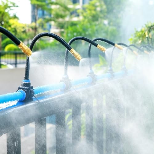 WLCGYD Outdoor Misting Cooling System with Adjustable 360° Nozzles