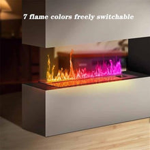TBLOTYD Decorative Fireplace Water Steam Fireplace 3D Atomized with 7 Flame Colors and 5 Brightness Levels, Touch/Remote Control,CH