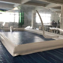 Xscxliny Inflatable Pool Dome Cover Tent House Portable Outdoor Ceiling Swimming PVC Park, Transparent PVC Hot Water Bathtub Inflatable Swimming Pool Cover Tent,6 * 3 * 3m