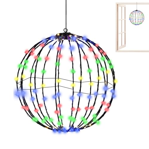 Christmas Christmas Christmas Planter Balls, Metal Christmas Sphere Lights Outdoor, Wearbaara Upiplysta Party Decorations, Glowing Holiday Decor with Long Time Use, Hanging Party Globes for Porch