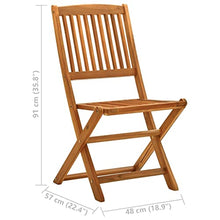 LHOONBB Furniture-Sets-Folding Garden s 4 pcs Solid Eucalyptus Wood