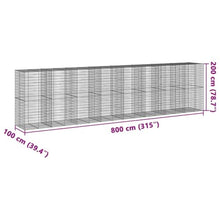 NLQMSU Gabion Basket Silver Galvanized Iron 17000 Cubic Inches
