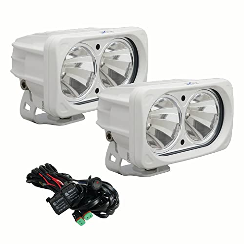 Vision X Lighting 9148816 Optimus White Square 10W LED Flood Light - Pair