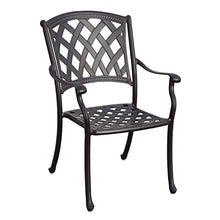 Darlee Ocean View 9 Pc Cast Aluminum Dining Set w/ 92 X 42 Inch Series 30 Table in Antique Bronze/Sesame