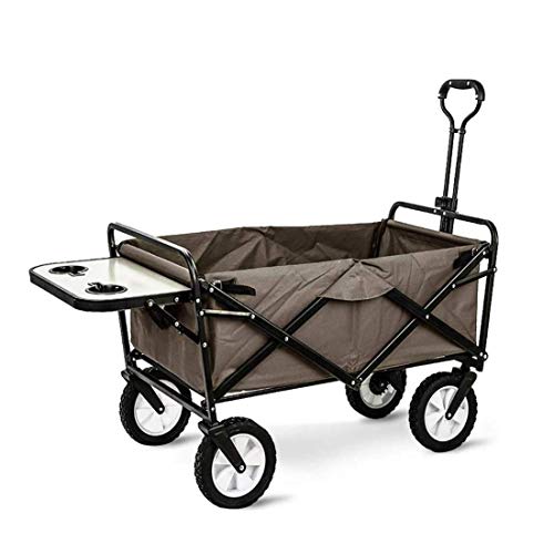 Lortix Heavy-Duty Folding Garden Cart - Multipurpose Utility Wagon for Camping, Picnics, Fishing, Shopping - Removable Tray, Outdoor Equipment, Easy Transport
