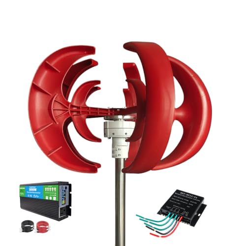 12v,HYZHANHONG 2M/S Wind Speed Starting Wind Power Generator12000w Wind Turbine Generator, 220V Portable Vertical Helix Wind Power Turbine Generator Kit with Controller