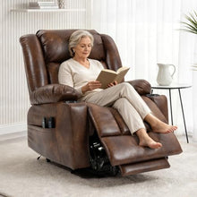 FILWY Power Lift Recliner Chair for Elderly with Massage and Heat, Brown