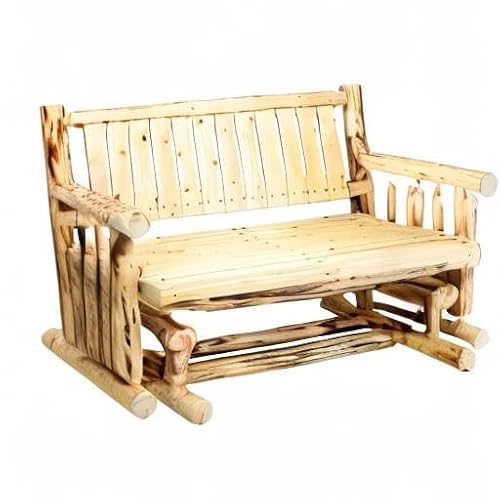 Montana Woodworks Montana Collection Two Person Log Glider Puritan Pine
