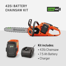 Husqvarna 435i Battery Chainsaw, 16-Inch Cordless Electric Chainsaw with 7.5 Ah Battery and Charger Included