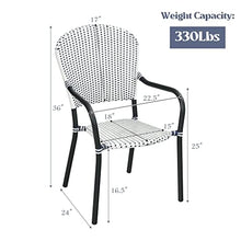 ONMYJFD Set of 4 Patio Dining Chairs with Stackable arms no Assembly Required
