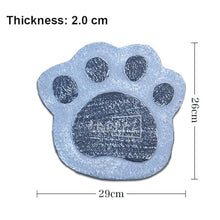 Bear Paw Design Garden Stepping Stones, Outdoor Decorative Path Stones, Round Pavers for Lawn, Walkway, Patio(7PCS)