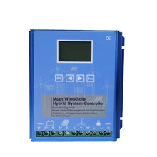 Solar Charge Controller, 5KW 8KW 10KW 15KW 12V 24V 48V Hybrid Wind Power Solar Charge Controller MPPT Regulator for Turbine PV Charging Battery(Wind 3KW Solar 1KW,Blue_24V 48V)