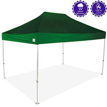 Impact 10' x 15' Pop Up Canopy Tent, Commercial Grade Aluminum Frame and 500D Fabric, Includes Roller Bag, Kelly Green